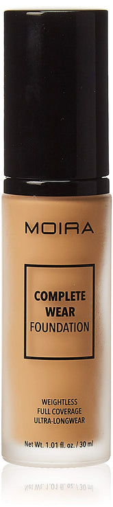 Moira Complete Wear Foundation bottle in 350 Classic Beige for a natural matte finish.
