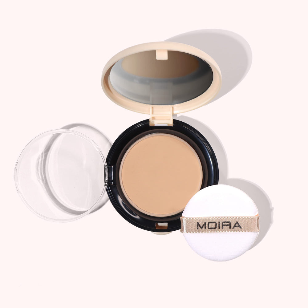 Moira Complete Wear Foundation 175C packaging with compact design for on-the-go touch-ups.