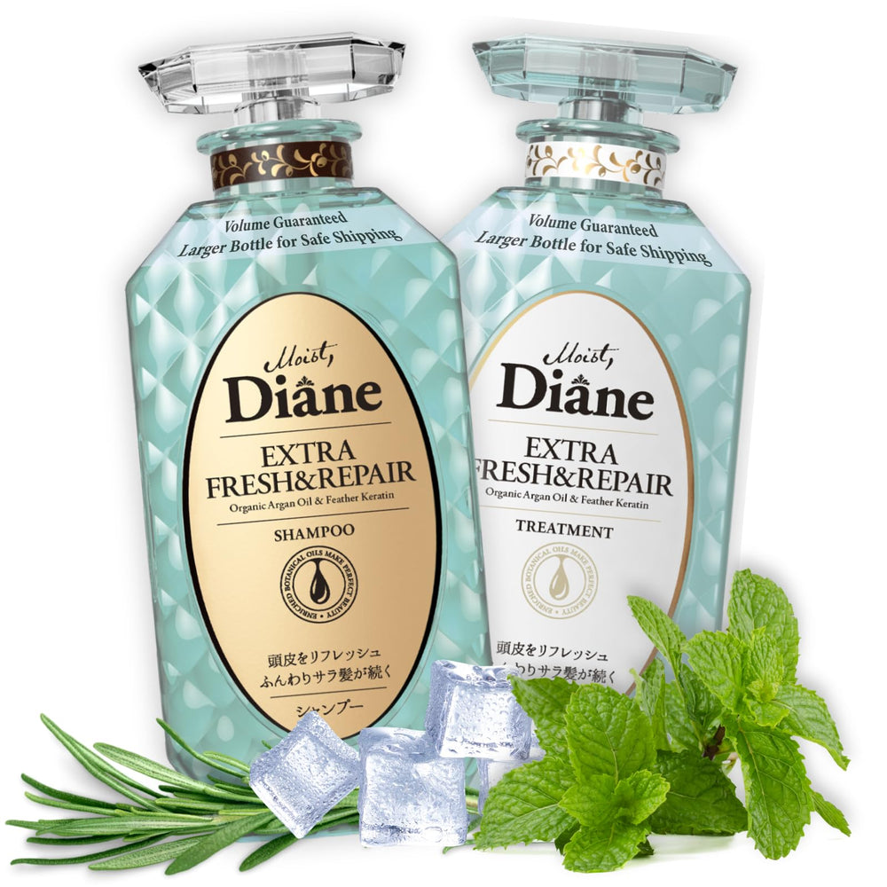 Moist Diane anti dandruff shampoo bottle with keratin for scalp balance