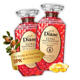 Moist Diane shampoo bottle front view showing volume-boosting formula for fuller hair