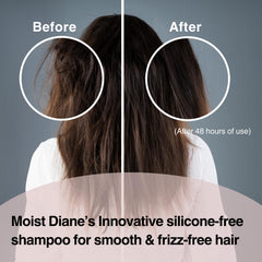 Sulfate-free label on Moist Diane packaging signals gentle cleanse