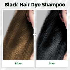 MOISTAR Black Hair Dye Shampoo applied to hair for even color coverage