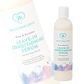 Moisture Love Now & Forever leave-in conditioner bottle highlighting curl hydration and detangling.
