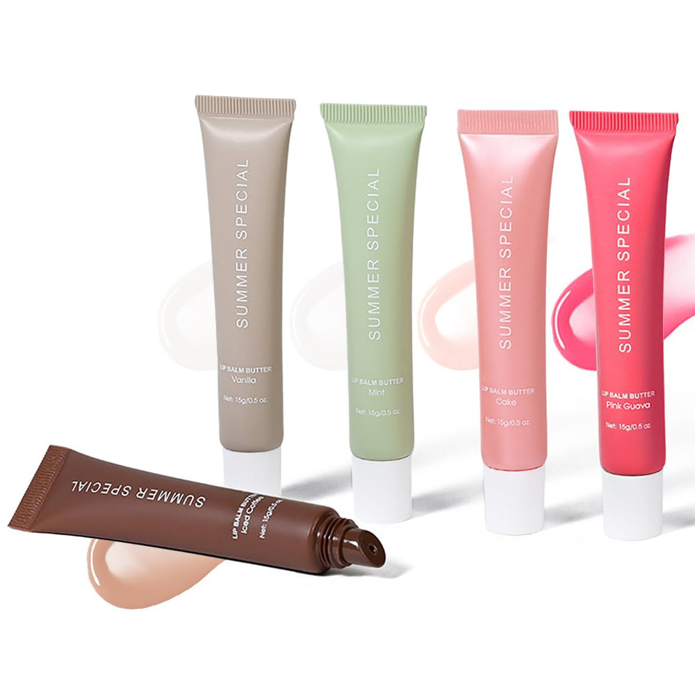 MoJinYuPm lip balm set packaging close-up, ideal gift presentation.
