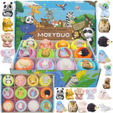 MOKYDUO kids bath bombs reveal a surprise inside with colorful toys during bath time