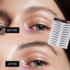 Molain waterproof hypoallergenic brow tattoos resist smudging throughout the day.
