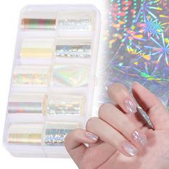 MOLILON Aurora nail foil rolls deliver holographic shine for DIY manicures