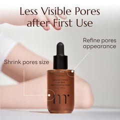 Texture-focused shot highlighting creamy serum texture and chestnut husk ingredients.