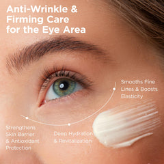 MOMOHOO under-eye area image shows smoother texture and reduced puffiness after use.