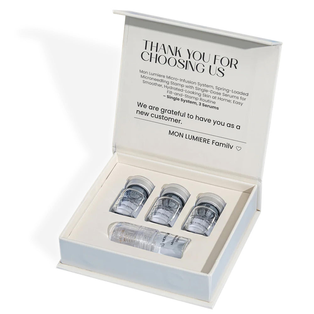 Mon Lumière stamp-micro-infusion 0-25mm : absorption ciblée des actifs pour un soin précis.