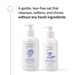 MONAT Junior Gentle Conditioner bottle—easier detangling and softer strands after bath.