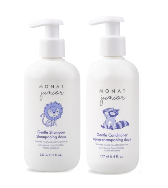 MONAT Junior Gentle Shampoo bottle—tear-free care for soft, manageable kids' hair.