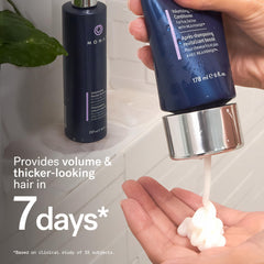 MONAT REJUVENIQE bottle close-up highlighting nourishing blend for hair.