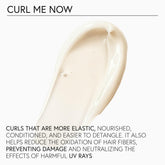 Damp hair application using Curl Me Now primes curls for enhanced definition and smoother styling