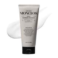 MONCLOS Velvet Hair Treatment bottle front view for deep conditioning and frizz control