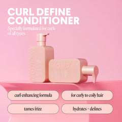 MONDAY Haircare CURL DEFINE texture close-up showing creamy formula for detangling