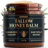MONIER Tallow and Honey Balm jar for dry skin nourishment.