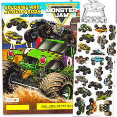 Monster Jam Gravedigger tattoo pack featuring vibrant designs for quick, fun play.