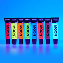 Moon Glow yellow banana lip gloss glows under UV light for bright daytime shine