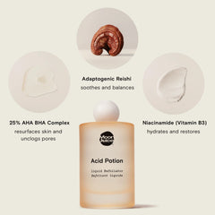 Moon Juice Acid Potion label closeup highlights clean vegan formula