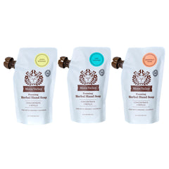 Moon Valley Organics lemon rosemary refill pouch for foaming soap, reduces plastic waste.