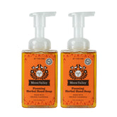 Moon Valley Organics By the Fire foaming hand soap bottle front showing seasonal scent