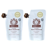 Moon Valley Organics foaming hand soap refill two-pack in eco-friendly packaging.