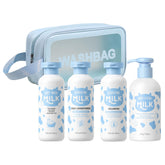 Moongaze Milk Skincare Set body wash image showing gentle cleansing for kids and hydration