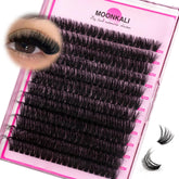 MOONKALI lash clusters wispy 80D for brighter eyes with built-in volume and light comfort