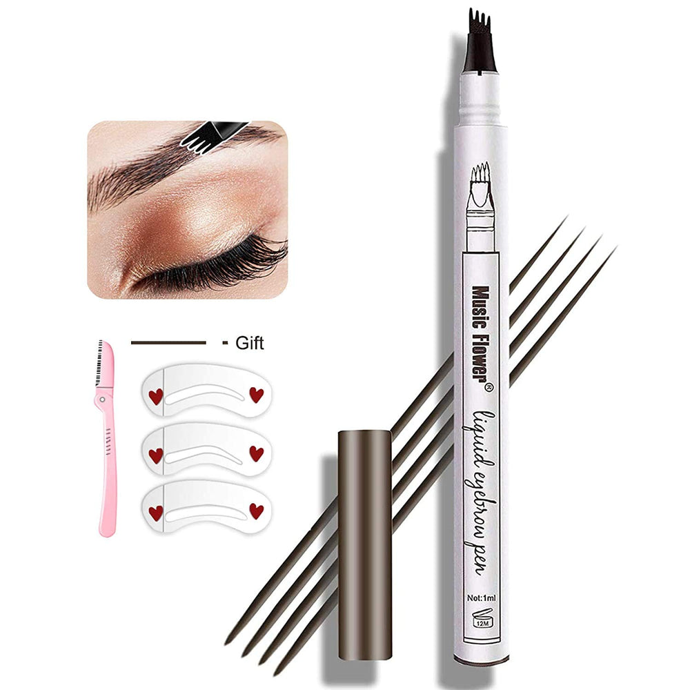 MoonKong Eyebrow Pen with four-point design for natural-looking, fuller brows.
