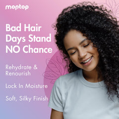 MopTop leave-in conditioner application for quick moisture in curls