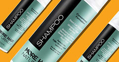 More Hair Naturally shampoo foam texture reveals rich, creamy lather