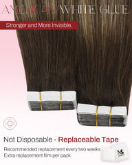 Moresoo ultra-thin tape blends with scalp for invisibility.