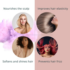 Morfose Argan Shampoo in use on hair for shine and softness