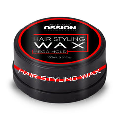 Morfose Barber Wax mega hold bottle closeup for strong hold.