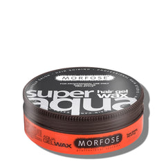 Morfose Super Aqua bottle closeup showing strong hold for confident everyday styles.
