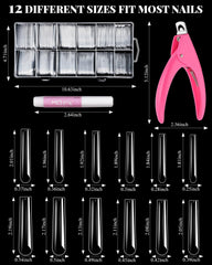 MORGLES 3XL tips offering versatile shapes for long French or almond nails
