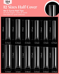 MORGLES ABS material nail tips offer durable coverage for lasting wear.
