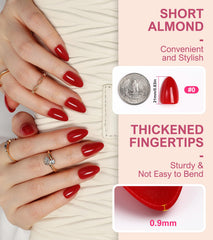 Morily thick acrylic nails with durable tip design for lasting wear.