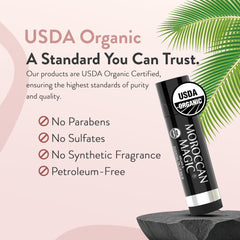 Moroccan Magic Lip Balm application glide for smooth, even coverage.