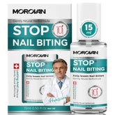 Morovan nail biting deterrent bottle pour showing long-lasting bitterness.