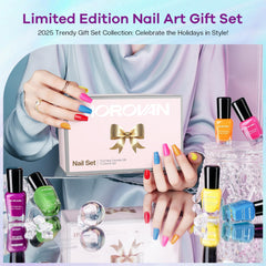 Air‑dry formula from Morovan set allowing quick at‑home manicures without a lamp