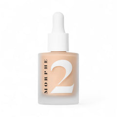 Morphe 2 Hint Hint Skin Tint Hint of Pecan bottle showing lightweight coverage for a natural glow