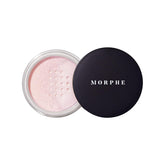 Morphe Bake & Set powder jar shows feather light, long lasting finish