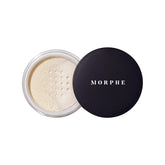 Morphe Bake & Set translucent powder packaging showing talc-free formula for a light finish.