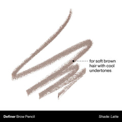 MORPHE Definer Latte close-up shows rich, buildable pigment for definition.