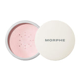 MORPHE Jumbo Bake & Set powder bottle shows talc-free, lightweight finish for oil control.