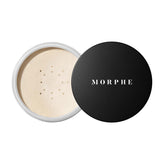 MORPHE Jumbo Bake & Set translucent powder tin shows a soft natural finish and shine control