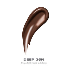 Morphe Lightform swatch on skin displaying buildable medium coverage.
