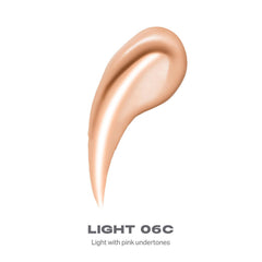 MORPHE Lightform Dewy Foundation swatches displaying buildable coverage and glow